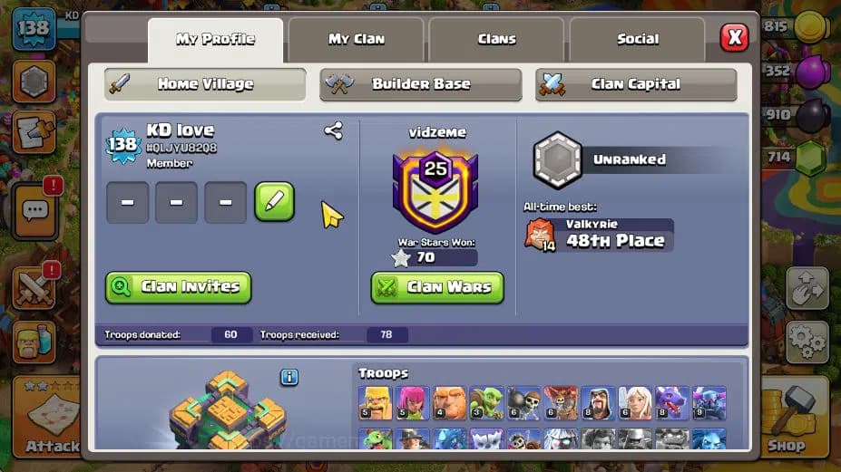 Clash of Clans Accounts TH 14-BH 8|Limited Skin|LV 138|HH 8|BK 48,AQ 48,GW image 3