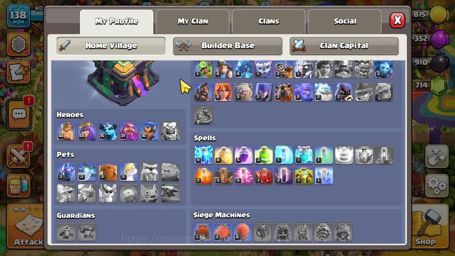 Clash of Clans Accounts TH 14-BH 8|Limited Skin|LV 138|HH 8|BK 48,AQ 48,GW image 4