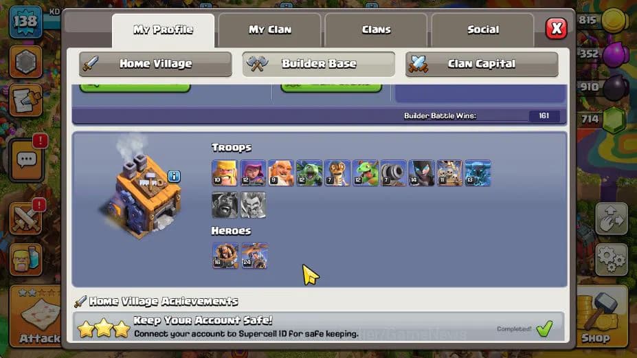Clash of Clans Accounts TH 14-BH 8|Limited Skin|LV 138|HH 8|BK 48,AQ 48,GW image 6