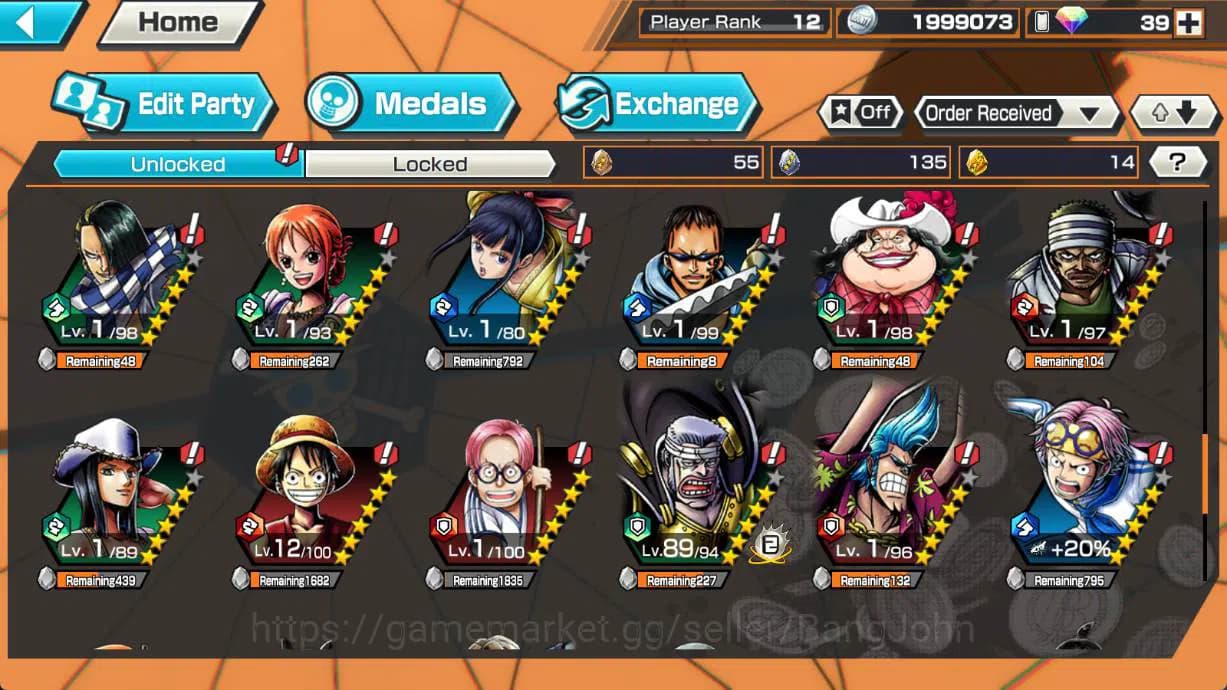 One Piece Bounty Rush Accounts global, 3 ex, 2 max | bp kuzan, luffy gear 4, film image 7