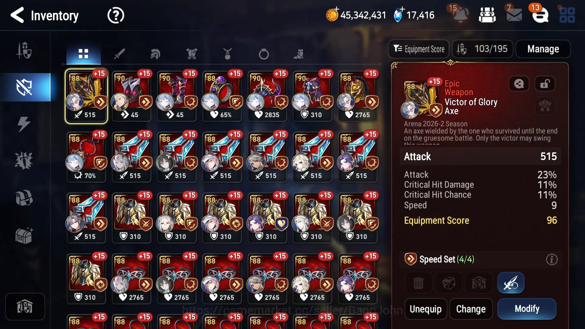 Epic Seven Accounts GLOBAL Unverif|8ML(SALOME,NewMoonLuna,LR Krau,JKis image 11