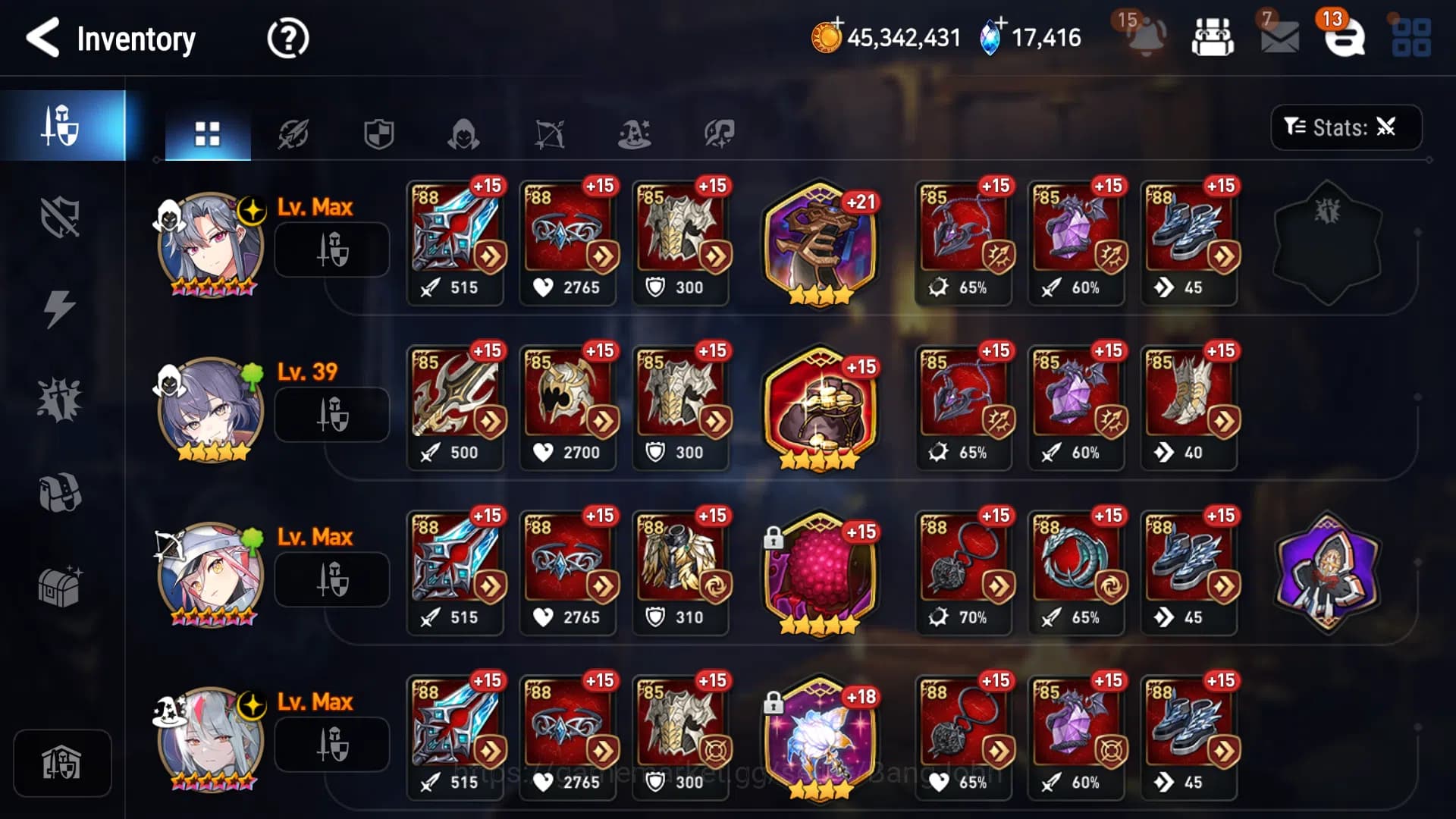 Epic Seven Accounts GLOBAL Unverif|8ML(SALOME,NewMoonLuna,LR Krau,JKis image 12