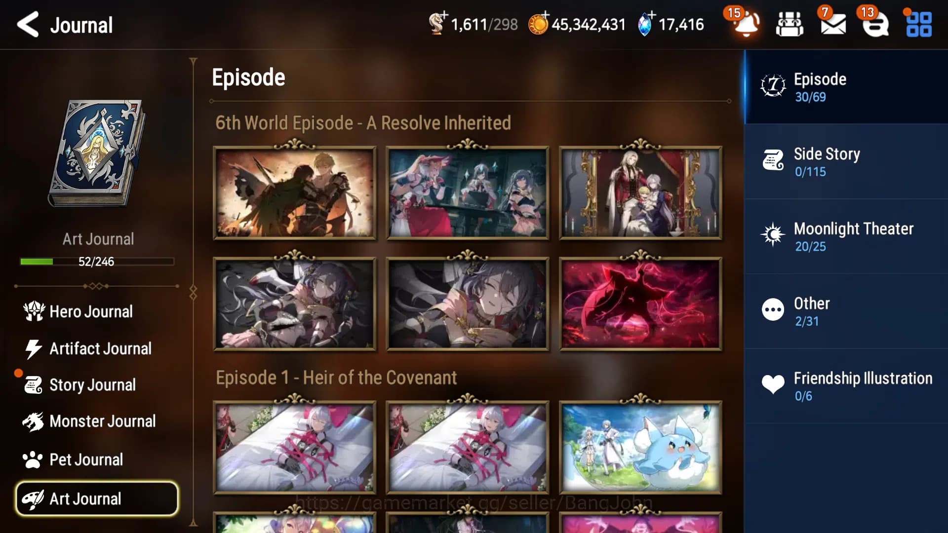 Epic Seven Accounts GLOBAL Unverif|8ML(SALOME,NewMoonLuna,LR Krau,JKis image 13