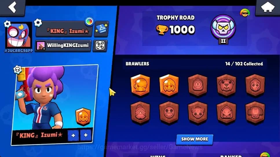 Brawl Stars Accounts 1000 Trophy|4,2K Bling|14 Brawlers 3 Max Lvl [Shel image 2