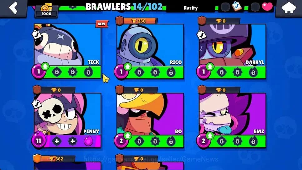 Brawl Stars Accounts 1000 Trophy|4,2K Bling|14 Brawlers 3 Max Lvl [Shel image 9
