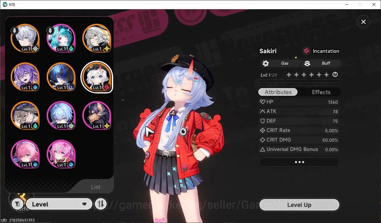 Neverness to Everness Accounts Global EU |HL 3| 5 SSR Jiuyuan A1, Sakiri, Daffodi image 1