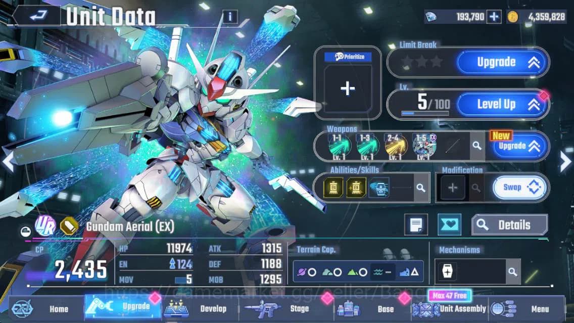 SD Gundam G Generation ETERNAL Accounts Global| rank 35, 183k DM, 4 UR unit, 4 Char, 1 Sup image 10