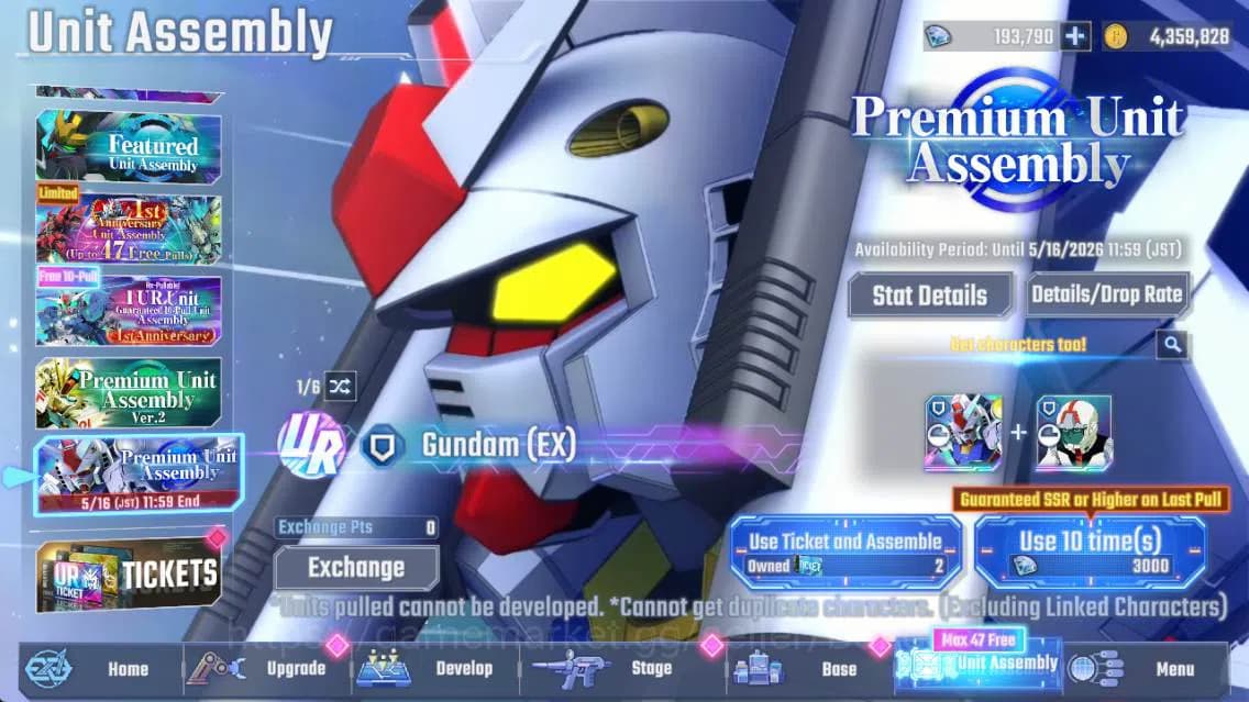 SD Gundam G Generation ETERNAL Accounts Global| rank 35, 183k DM, 4 UR unit, 4 Char, 1 Sup image 7