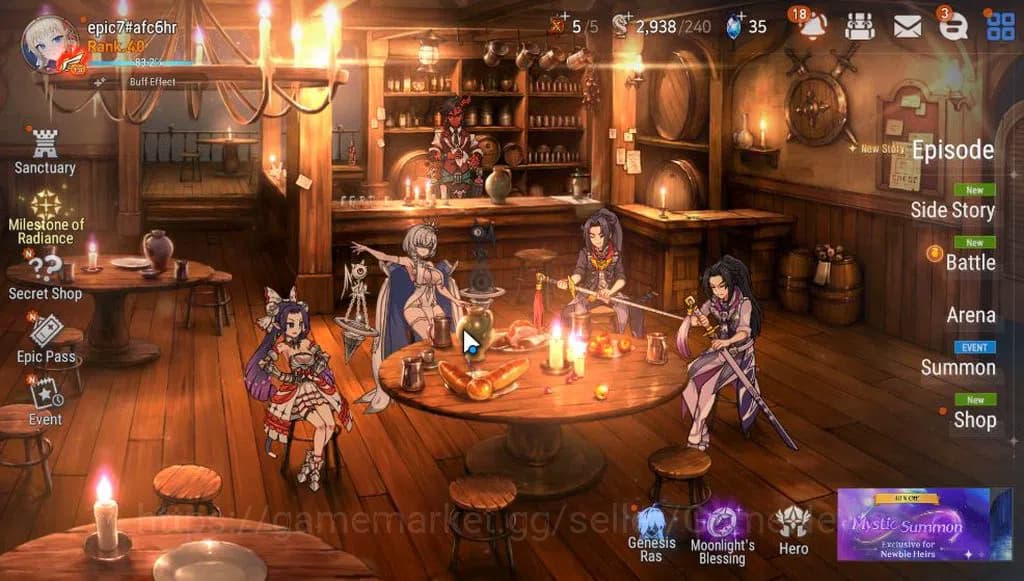 Epic Seven Accounts GLOBAL UNVERIF|6 ML(LOT Scales,LW Peira,SS Vivian, image 1