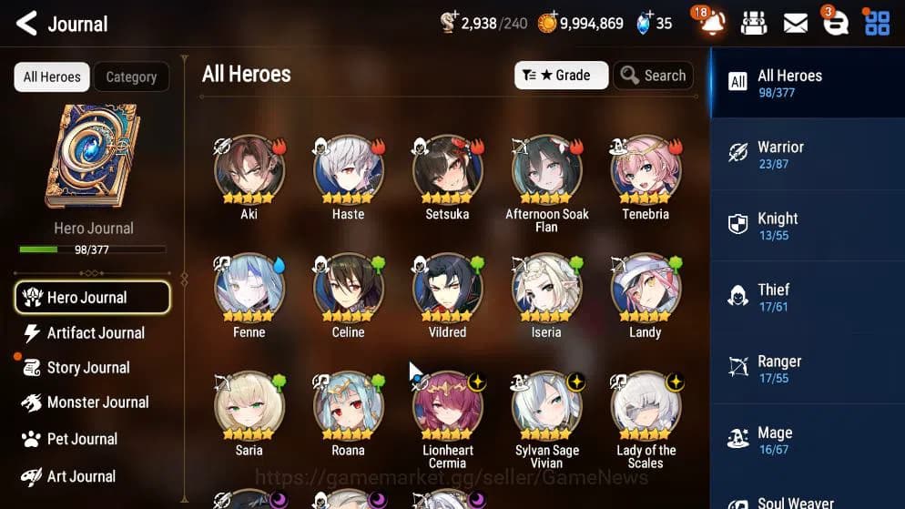 Epic Seven Accounts GLOBAL UNVERIF|6 ML(LOT Scales,LW Peira,SS Vivian, image 19