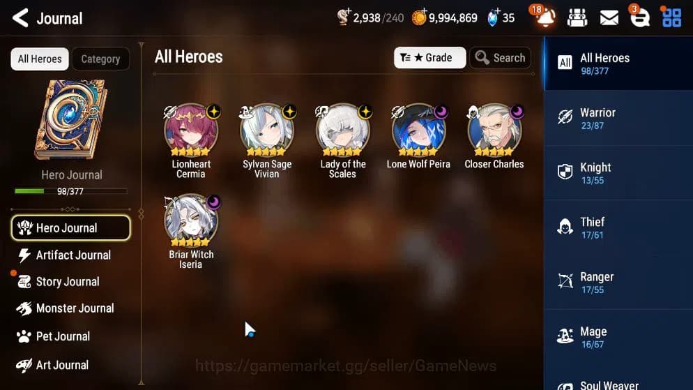 Epic Seven Accounts GLOBAL UNVERIF|6 ML(LOT Scales,LW Peira,SS Vivian, image 20