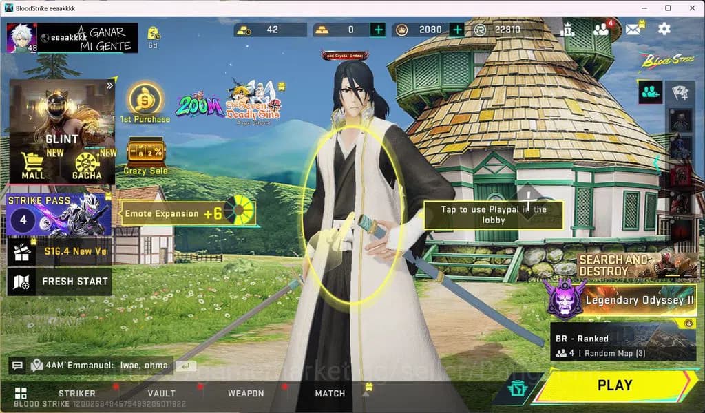 Blood Strike Accounts ASIA|COLLAB=UZI|LIMITED=ZANPAKUTO,RPK|ULTRA=QBZ95, image 1
