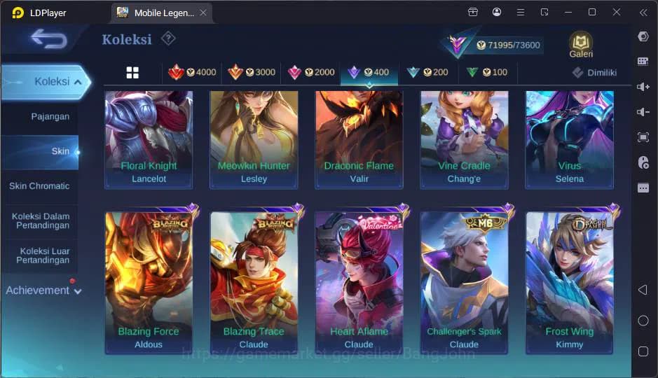 Mobile Legends: Bang Bang Accounts GLOBAL|Hero 130|Skin 297|Trf Roger,Prime Claude,Ko image 15