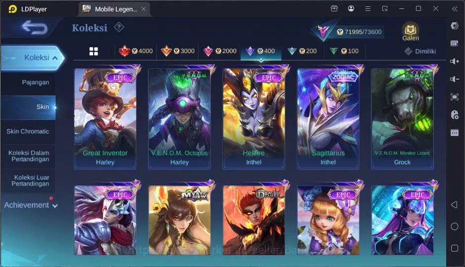 Mobile Legends: Bang Bang Accounts GLOBAL|Hero 130|Skin 297|Trf Roger,Prime Claude,Ko image 16