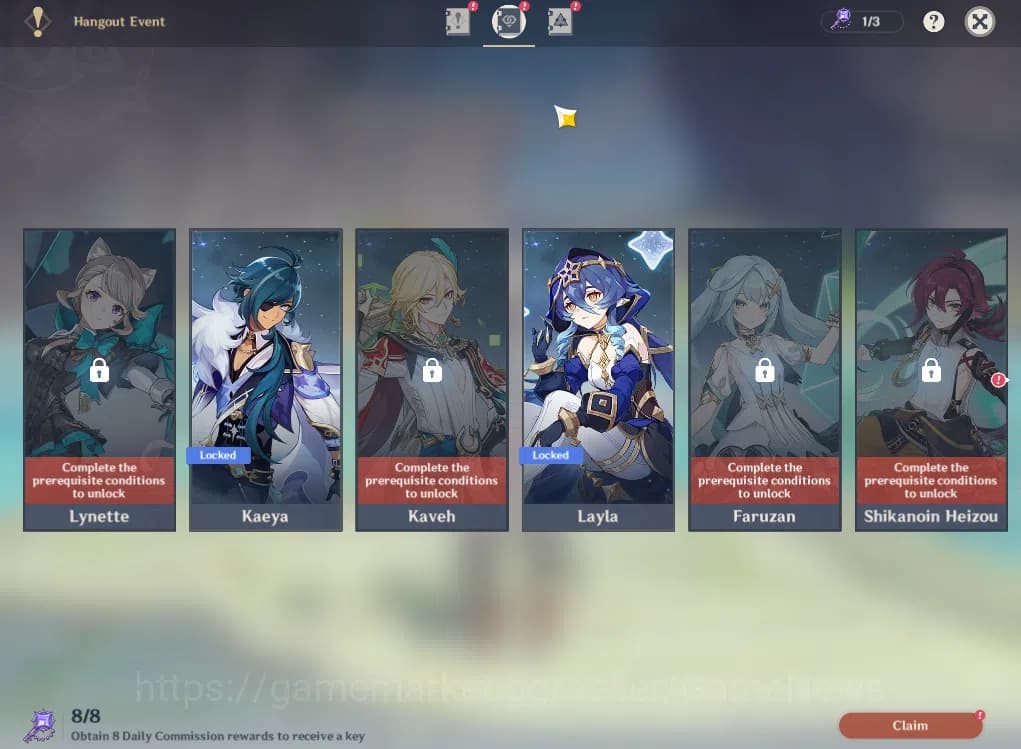Genshin Impact Accounts ASIA|AR56|5Limited+5(*5Weapon)|ArlecchinoC1+sign,W image 5