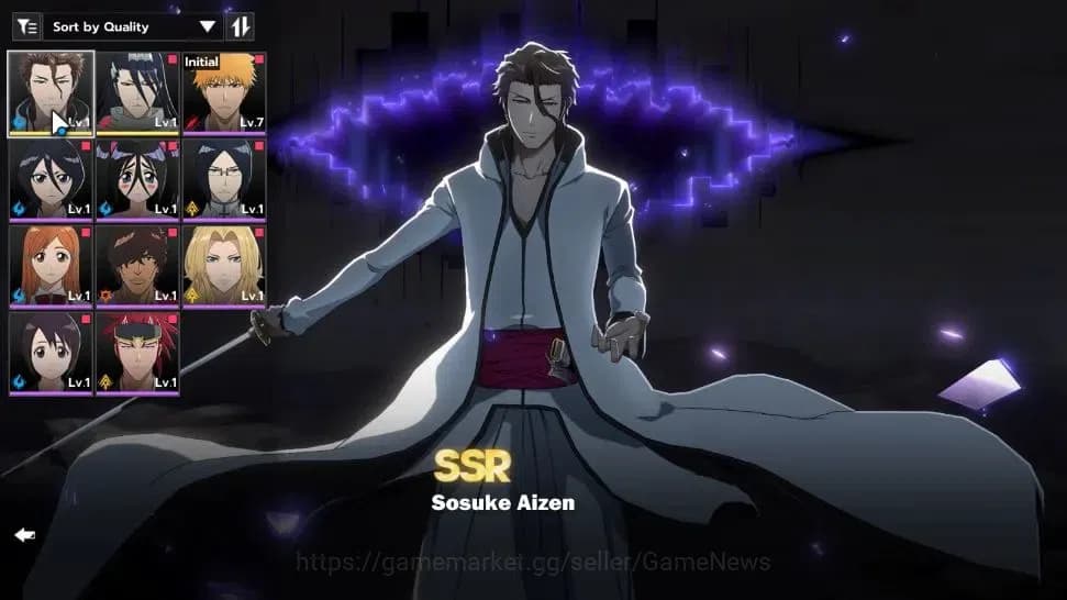BLEACH: Soul Resonance Accounts A PLUS EU |Fresh Starter LV 3|2 SSR Sosuke Aizen, image 1