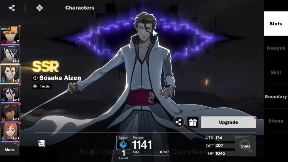 BLEACH: Soul Resonance Accounts A PLUS EU |Fresh Starter LV 3|2 SSR Sosuke Aizen, image 2