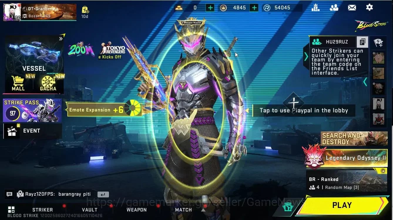Blood Strike Accounts ASIA|22 ULTRA SYCTHE-Luna Slash+[ZERO,VOLT,RAN,VAL image 1
