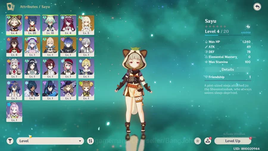 Genshin Impact Accounts ASIA Starter | 4 limit | Jean | Mona | Sayu | Sucr image 11