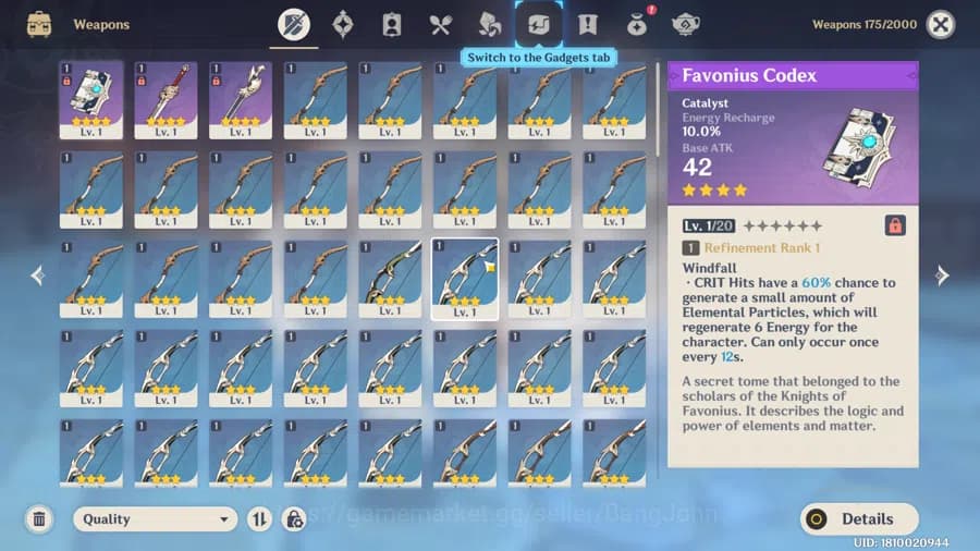 Genshin Impact Accounts ASIA Starter | 4 limit | Jean | Mona | Sayu | Sucr image 12