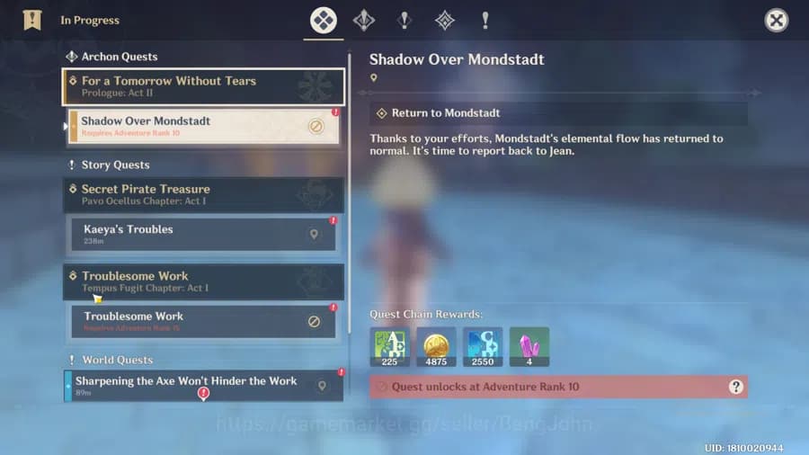 Genshin Impact Accounts ASIA Starter | 4 limit | Jean | Mona | Sayu | Sucr image 2