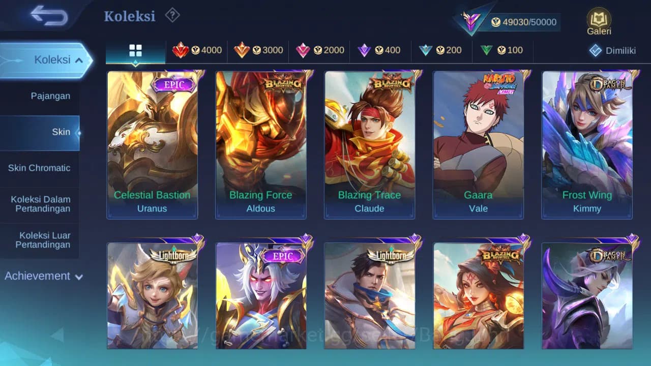 Mobile Legends: Bang Bang Accounts GLOBAL Hero 100 Skin 181 Luckybox Saber Ruby Karri image 7