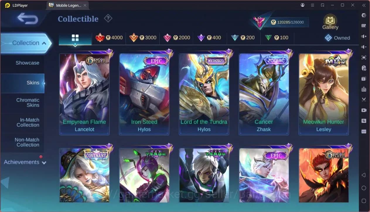 Mobile Legends: Bang Bang Accounts GLOBAL Hero 132 Skin 452 |Legend Franco|KOF Dyrrot image 8