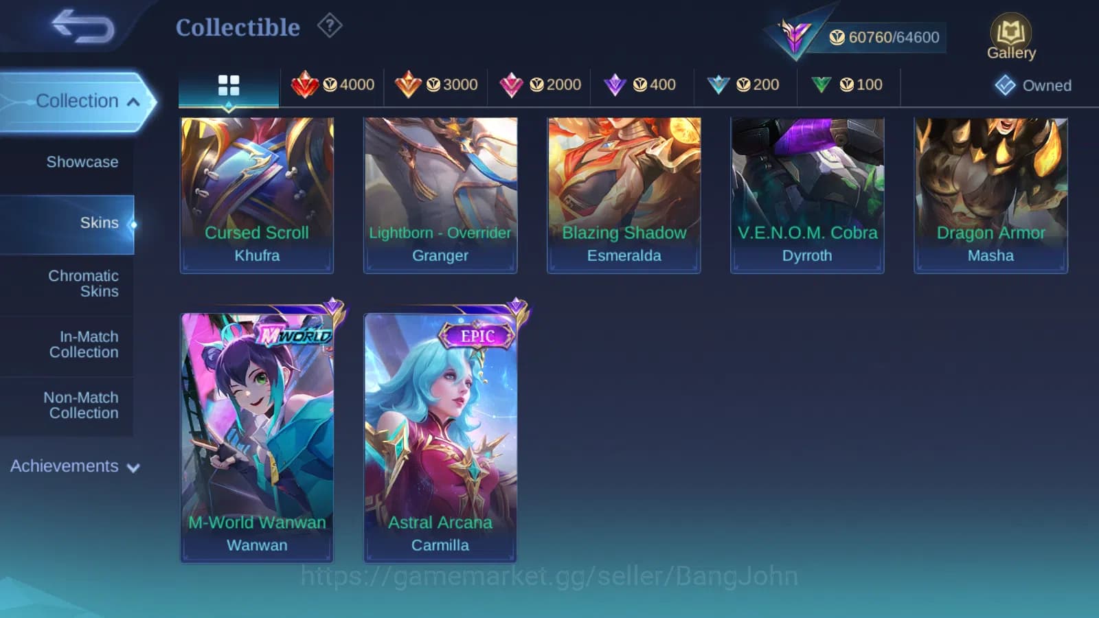 Mobile Legends: Bang Bang Accounts Hero 132 | Skin 276 | Special Recall | Star Angela image 13
