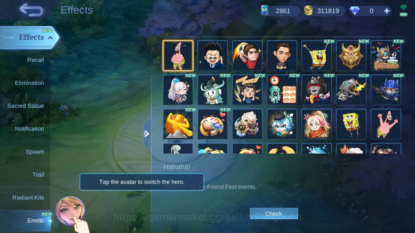 Mobile Legends: Bang Bang Accounts Hero 132 | Skin 276 | Special Recall | Star Angela image 17