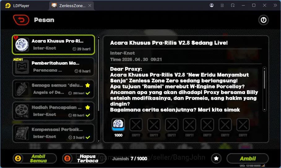Zenless Zone Zero Accounts ASIA | Nangong Yu, Zhao, Soldier, Lucy, Koleda, MC image 2