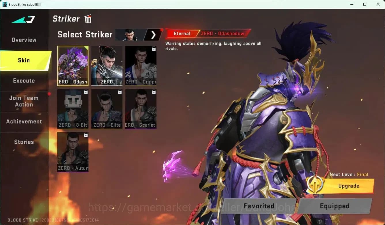 Blood Strike Accounts ASIA | ETERNAL ZERO-Odashadow | 8 EVA items | 1 TR image 2