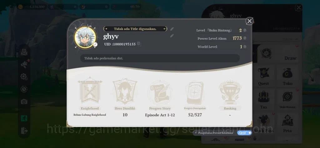 The Seven Deadly Sins: Origin Accounts NA West | Fresh Starter Lvl 2 |3 SSR| Escanor, Gui image 1