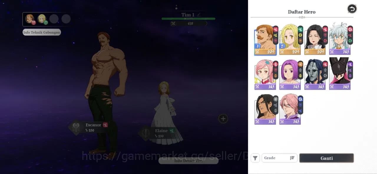 The Seven Deadly Sins: Origin Accounts NA West | Fresh Starter Lvl 2 |3 SSR| Escanor, Gui image 6