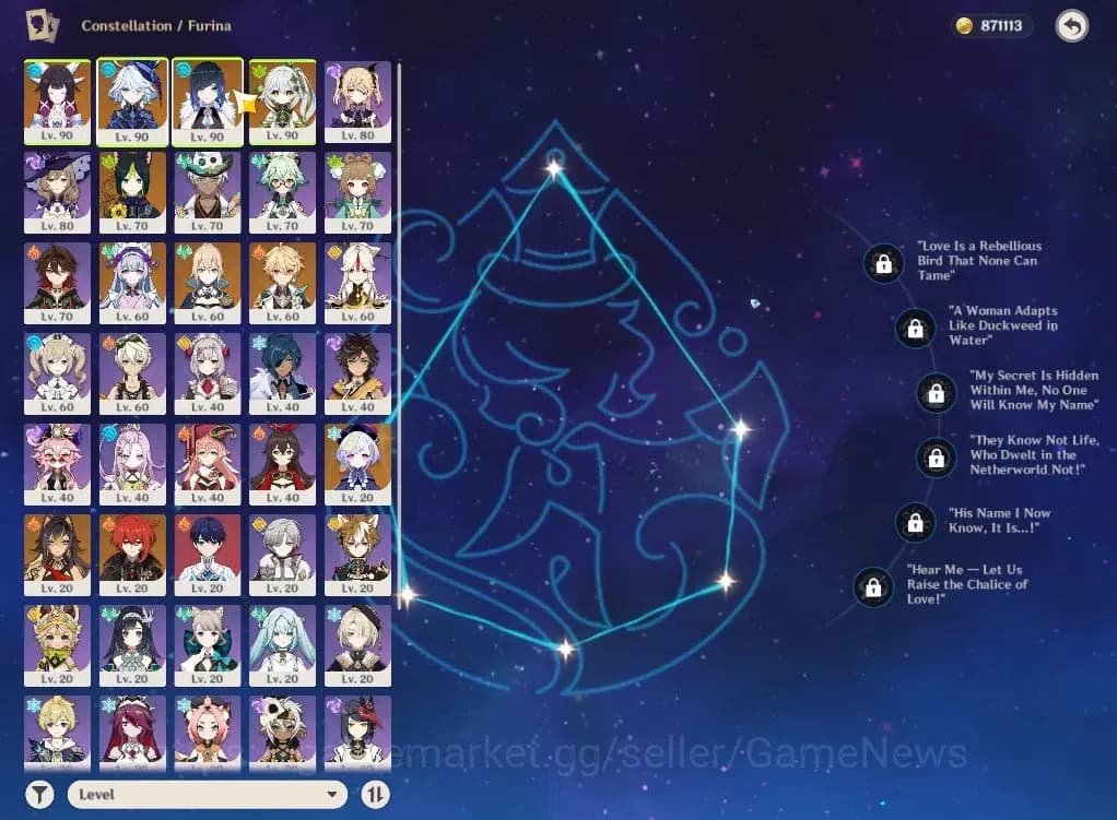 Genshin Impact Accounts ASIA|AR56|4Limited+2(*5Weapon)|Columbina,Nahida,Fu image 4