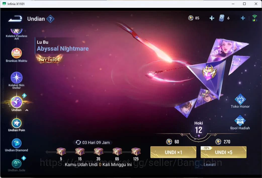Honor of Kings Accounts GLOBAL|101HR|75SK|LEGEN=ANGELA|BLEACH=HOU YI|EVENT image 10