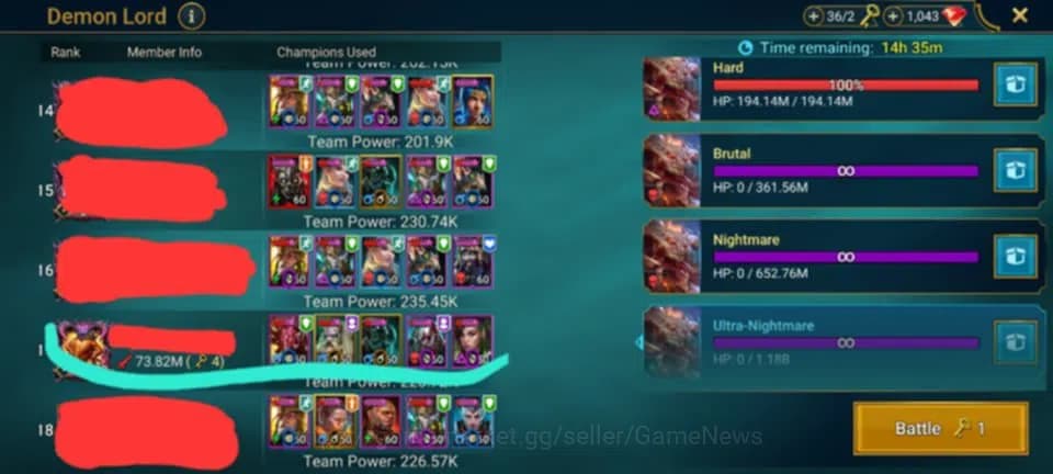 Raid: Shadow Legends Accounts Lv 52 1,43M Pwr|1 Myth Nais+29 Legend(Brogni,Edwar image 17