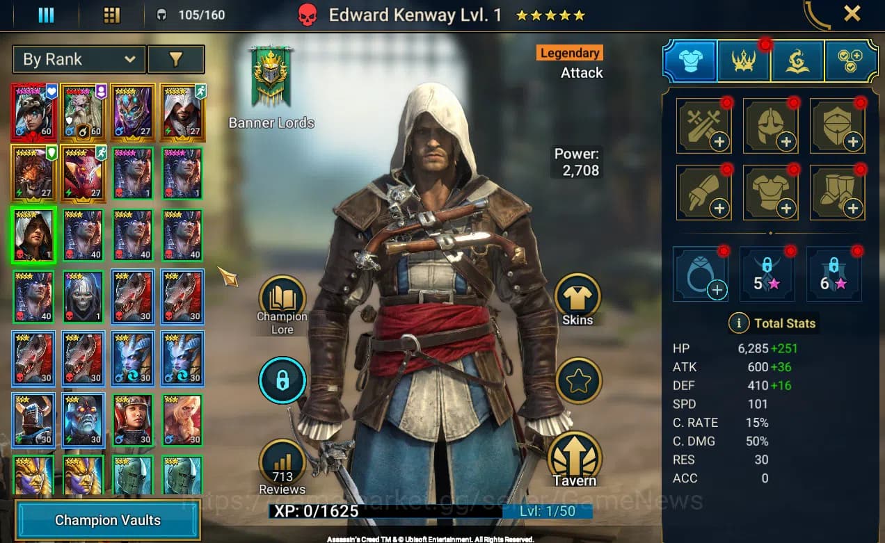 Raid: Shadow Legends Accounts Lv 52 1,43M Pwr|1 Myth Nais+29 Legend(Brogni,Edwar image 5