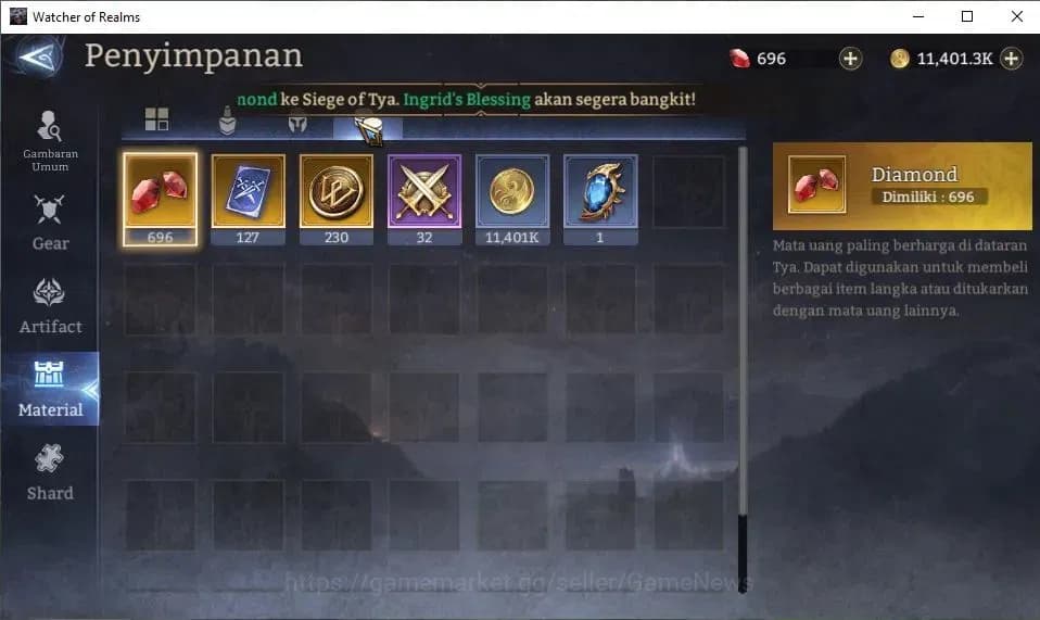 Watcher of Realms Accounts GLOBAL 60x|Lv 33|374K Power|2 Lord[Morrigan,King H image 17