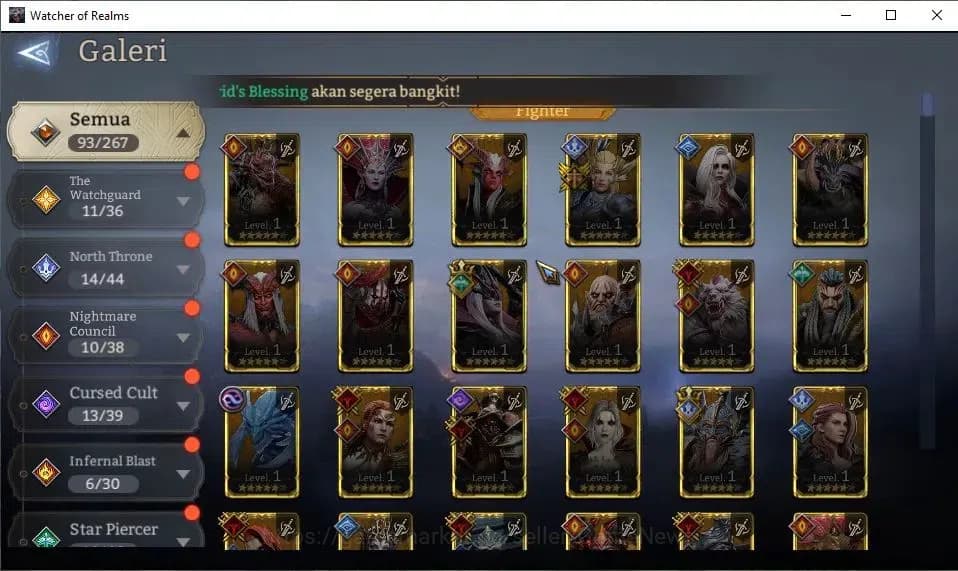 Watcher of Realms Accounts GLOBAL 60x|Lv 33|374K Power|2 Lord[Morrigan,King H image 19