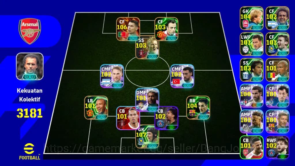 eFootball Accounts ANDROID|PW 3181|Ronaldo Bigtime,cech epic,berbatov image 1