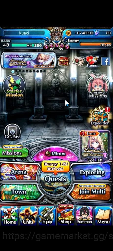 Grand Summoners Accounts Global|Rank 43|2 Ascend+1 TW| Sayaka MikiTW, Diabl image 1