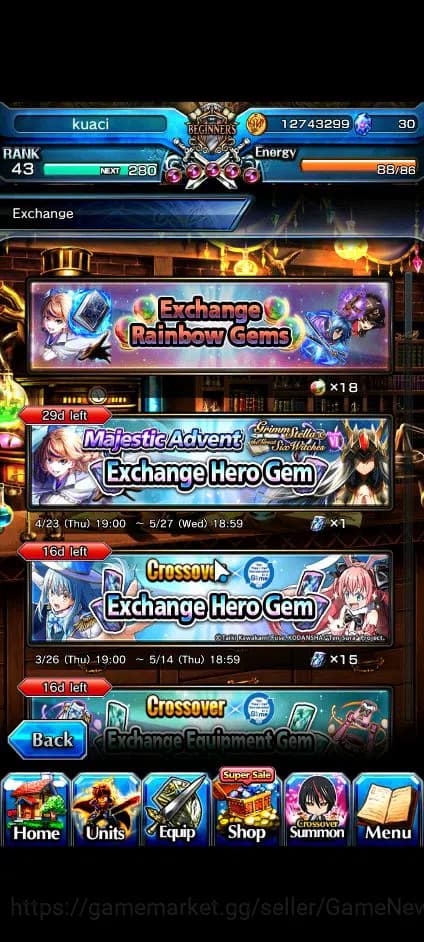 Grand Summoners Accounts Global|Rank 43|2 Ascend+1 TW| Sayaka MikiTW, Diabl image 3