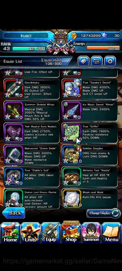 Grand Summoners Accounts Global|Rank 43|2 Ascend+1 TW| Sayaka MikiTW, Diabl image 5