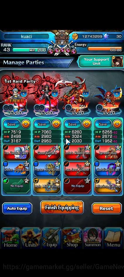 Grand Summoners Accounts Global|Rank 43|2 Ascend+1 TW| Sayaka MikiTW, Diabl image 9