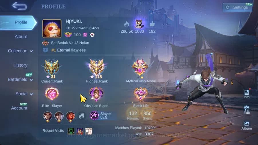 Mobile Legends: Bang Bang Accounts Hero 132|Skin 356|High Immo 118|Legend Alucard,Sei image 20