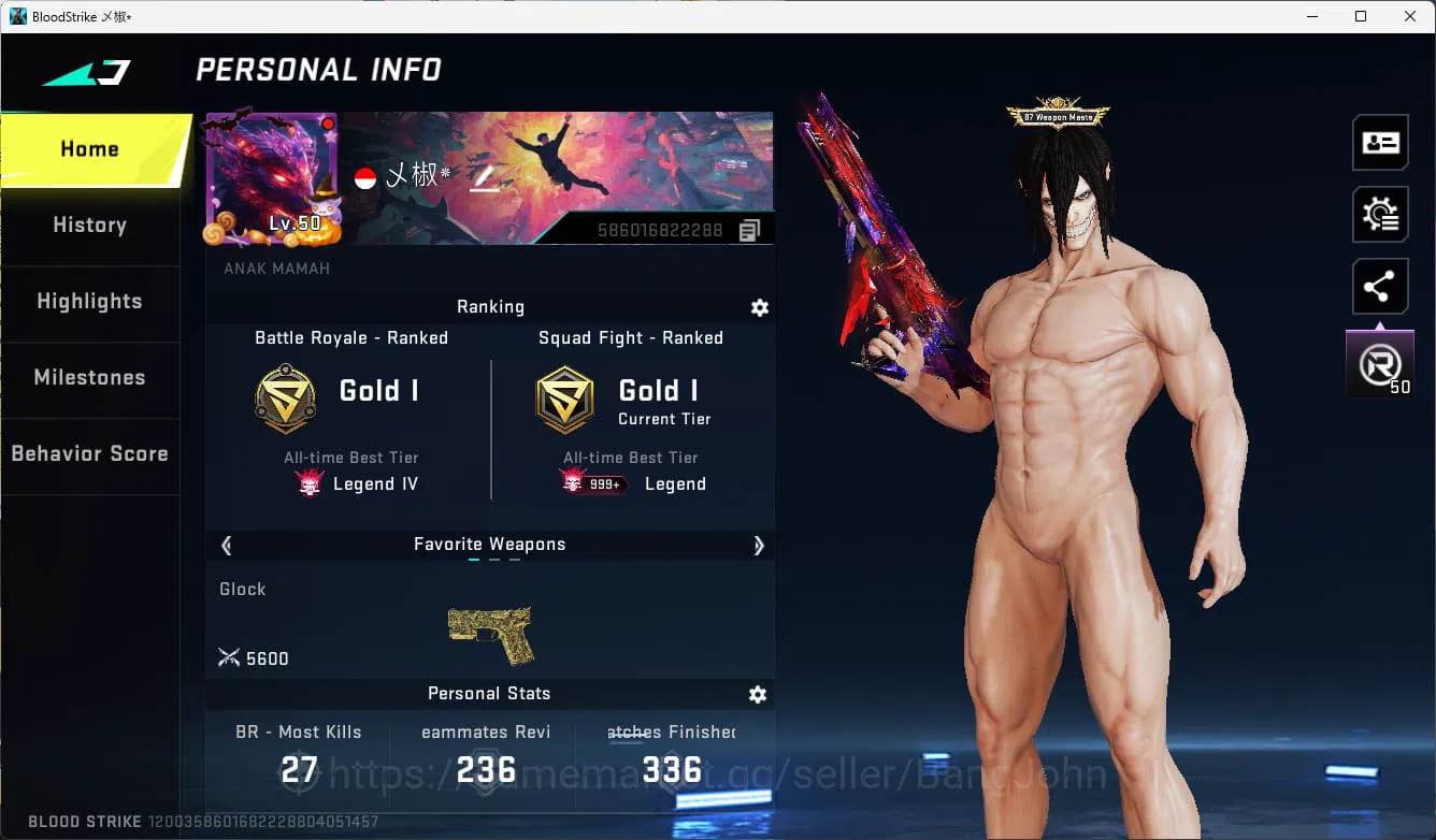 Blood Strike Accounts ASIA | AOT ethan, ultra katya, ultra ran ETC, many image 1