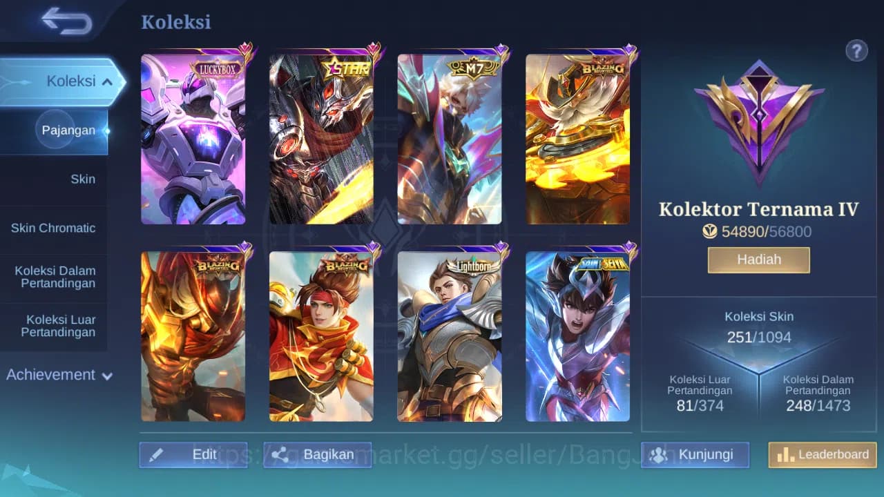 Mobile Legends: Bang Bang Accounts GLOBAL Hero 132 Skin 251 | Luckybox Uranus | Annua image 10