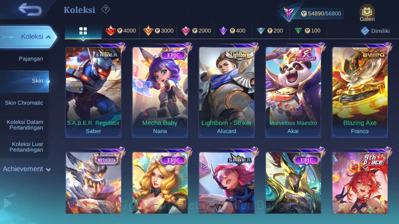 Mobile Legends: Bang Bang Accounts GLOBAL Hero 132 Skin 251 | Luckybox Uranus | Annua image 2