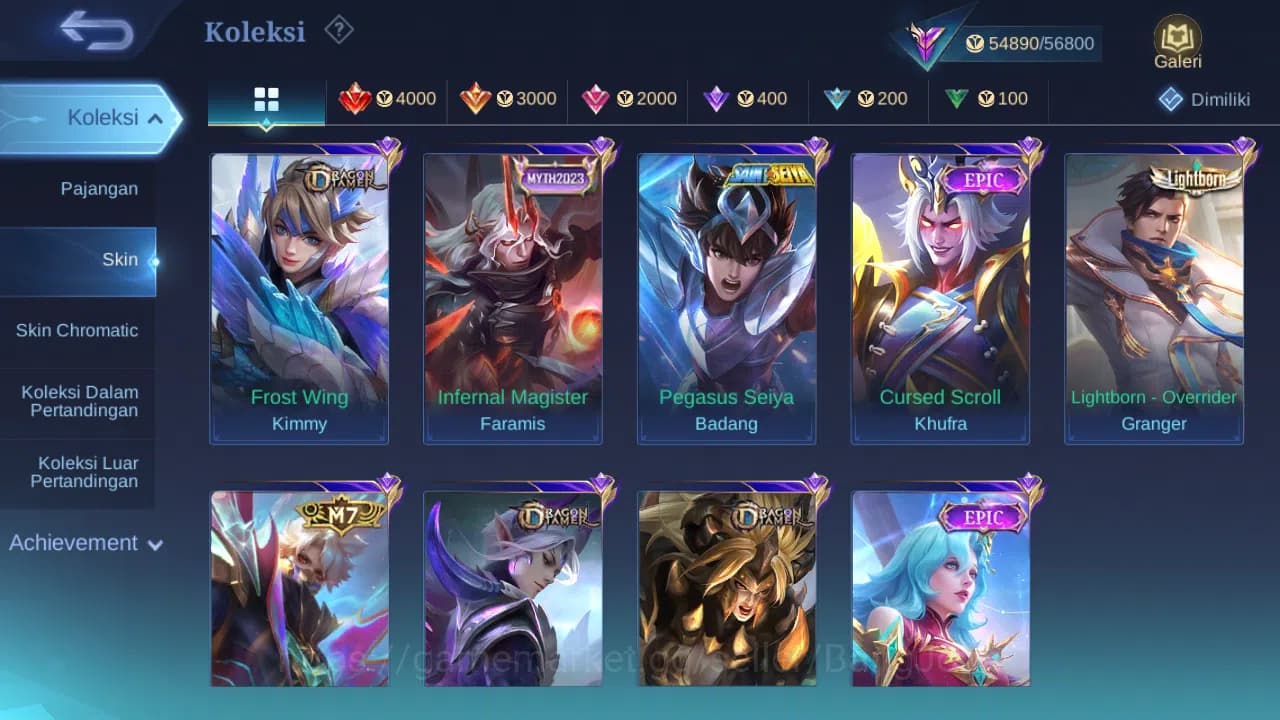 Mobile Legends: Bang Bang Accounts GLOBAL Hero 132 Skin 251 | Luckybox Uranus | Annua image 7