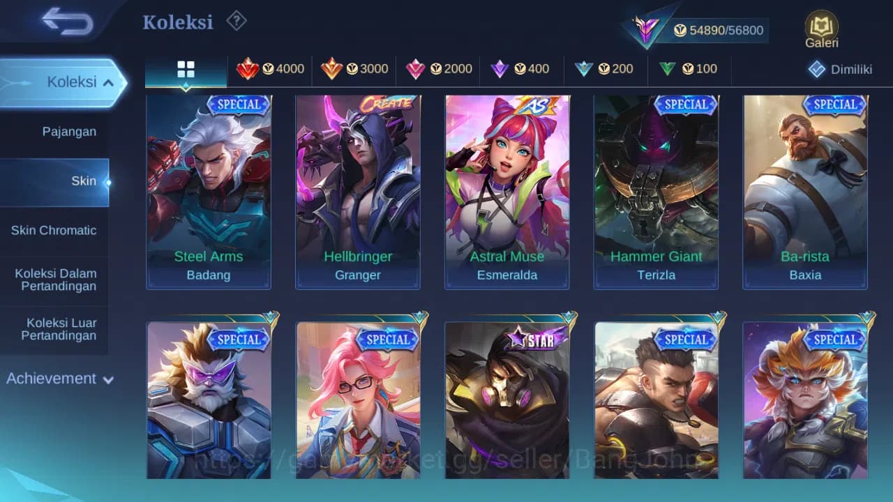 Mobile Legends: Bang Bang Accounts GLOBAL Hero 132 Skin 251 | Luckybox Uranus | Annua image 9